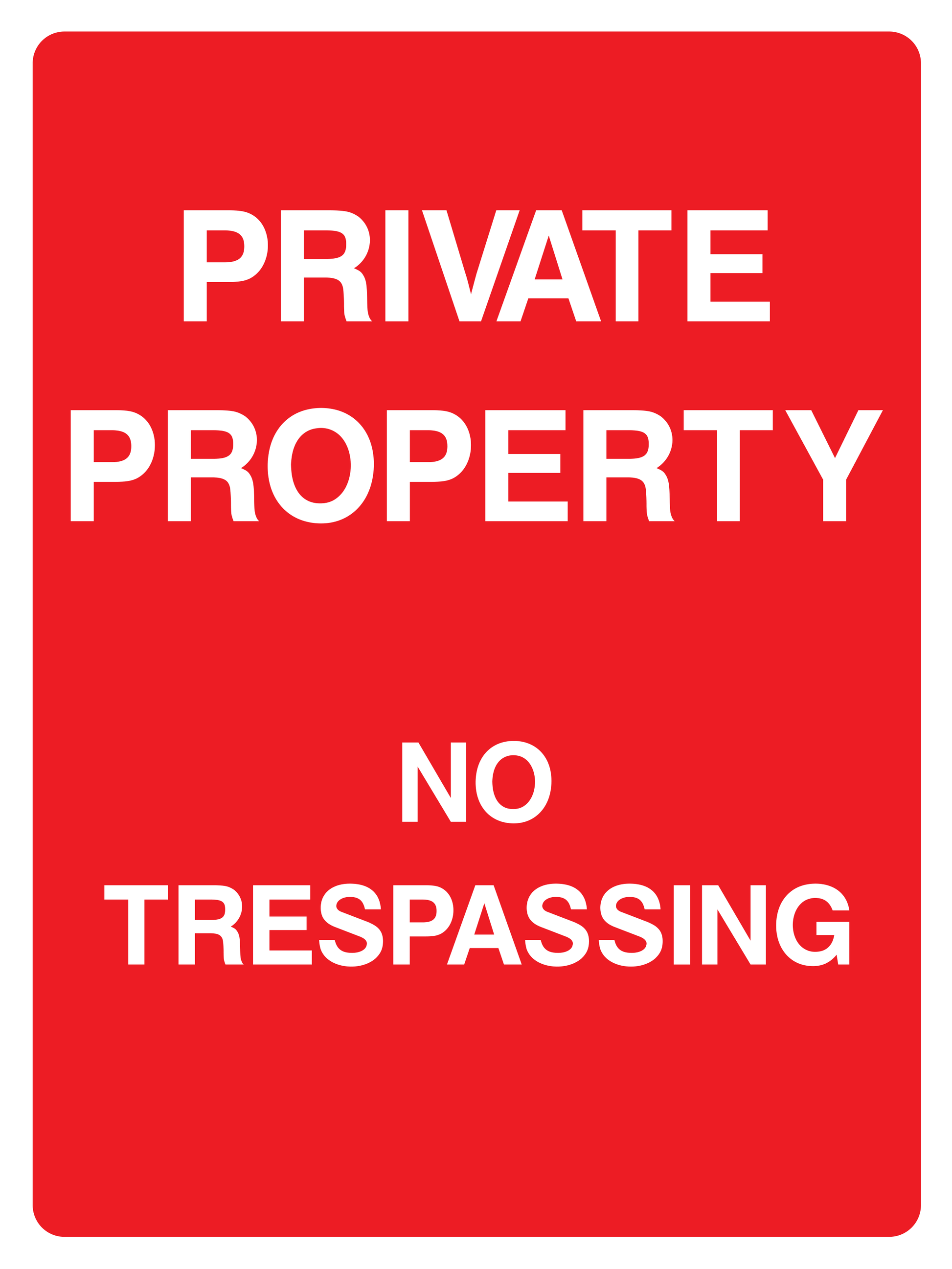 Private property, No trespassing Sign - Safe Signs