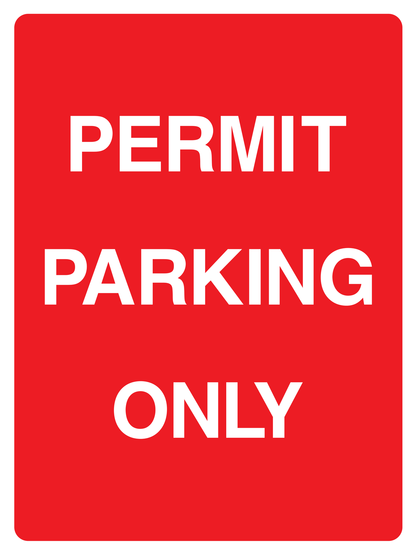 Permit parking only Sign - Safe Signs