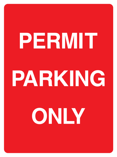 Permit parking only Sign - Safe Signs