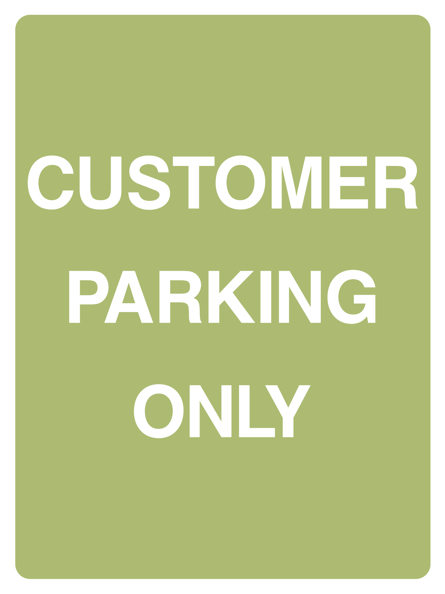 Customer parking only Sign - Safe Signs