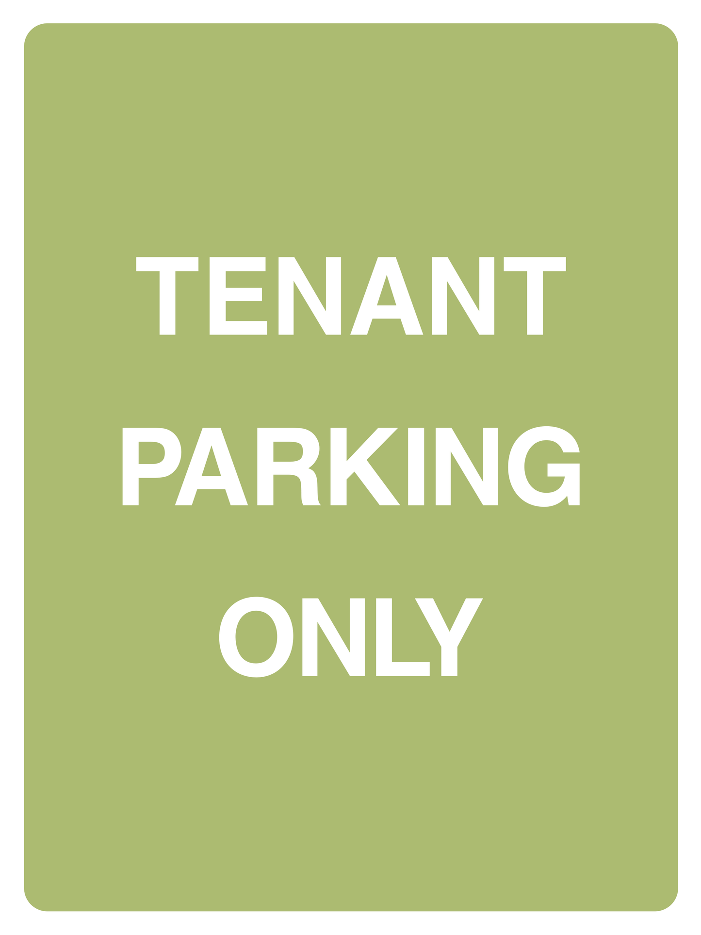 Tenant parking only Sign - Safe Signs