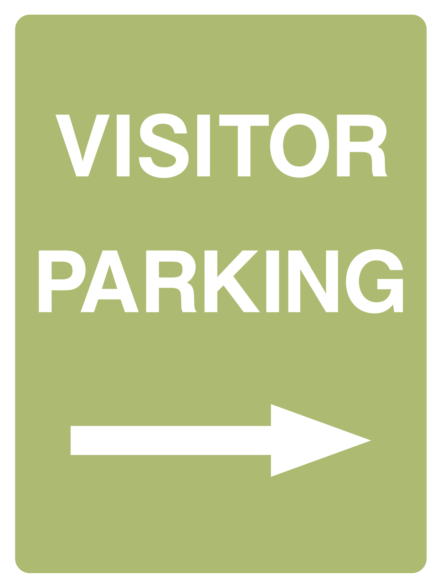 Visitor parking (Right Arrow) Sign - Safe Signs