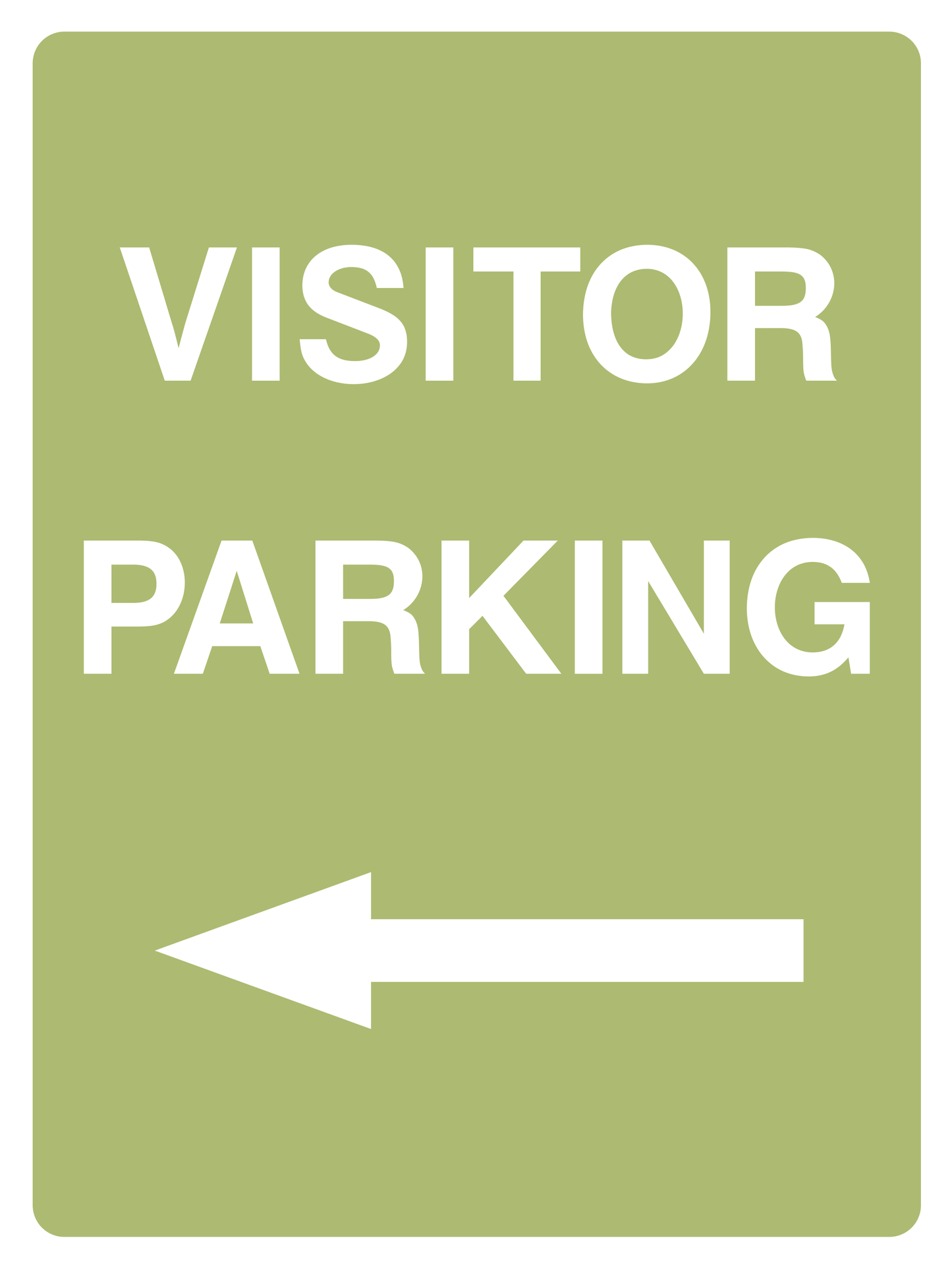 Visitor parking (Left Arrow) Sign - Safe Signs