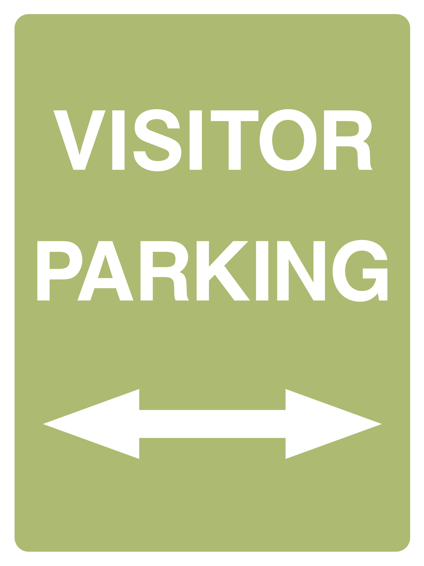 Visitor parking (Left & Right Arrow) Sign - Safe Signs