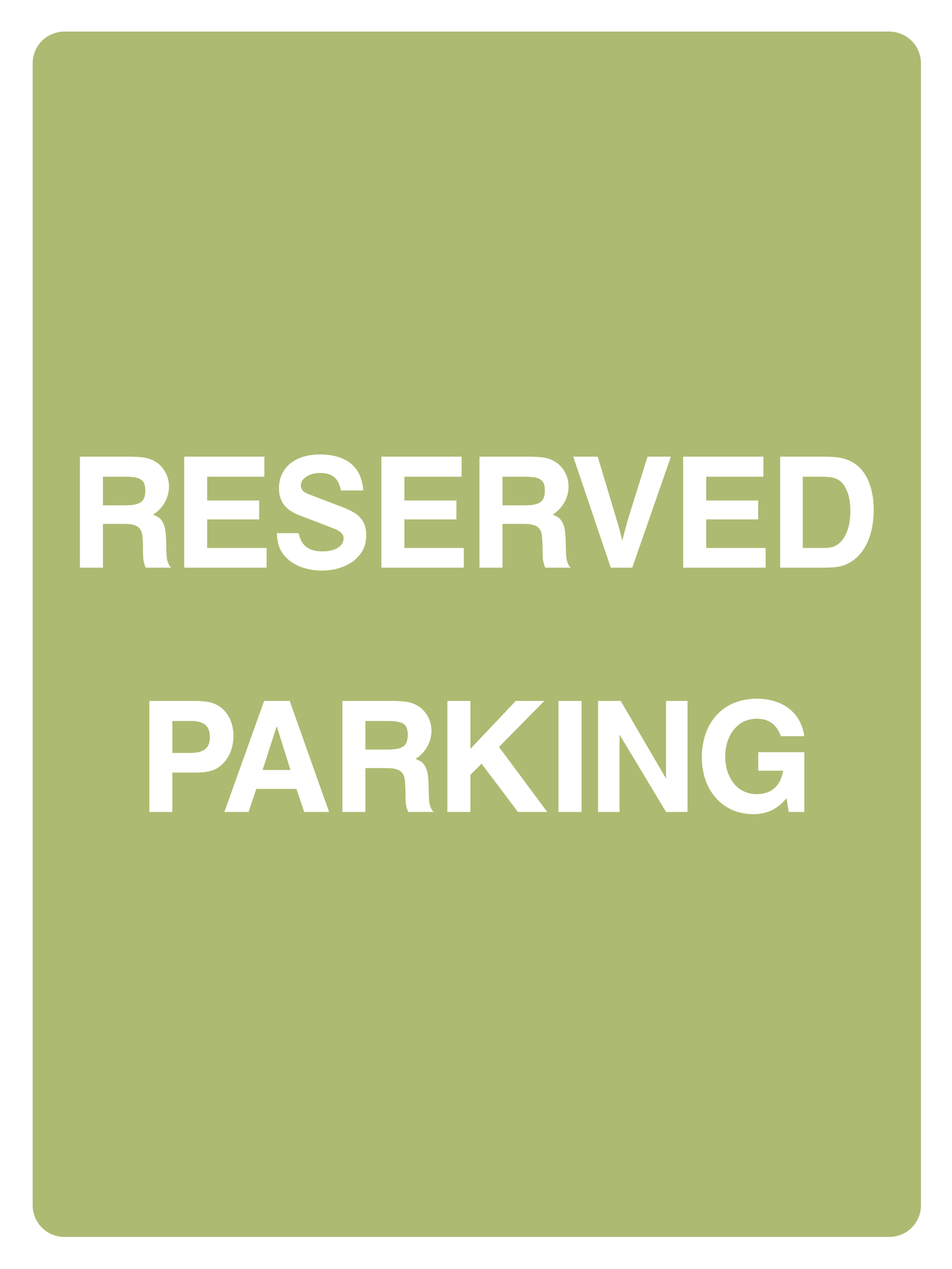 Reserved parking Sign - Safe Signs