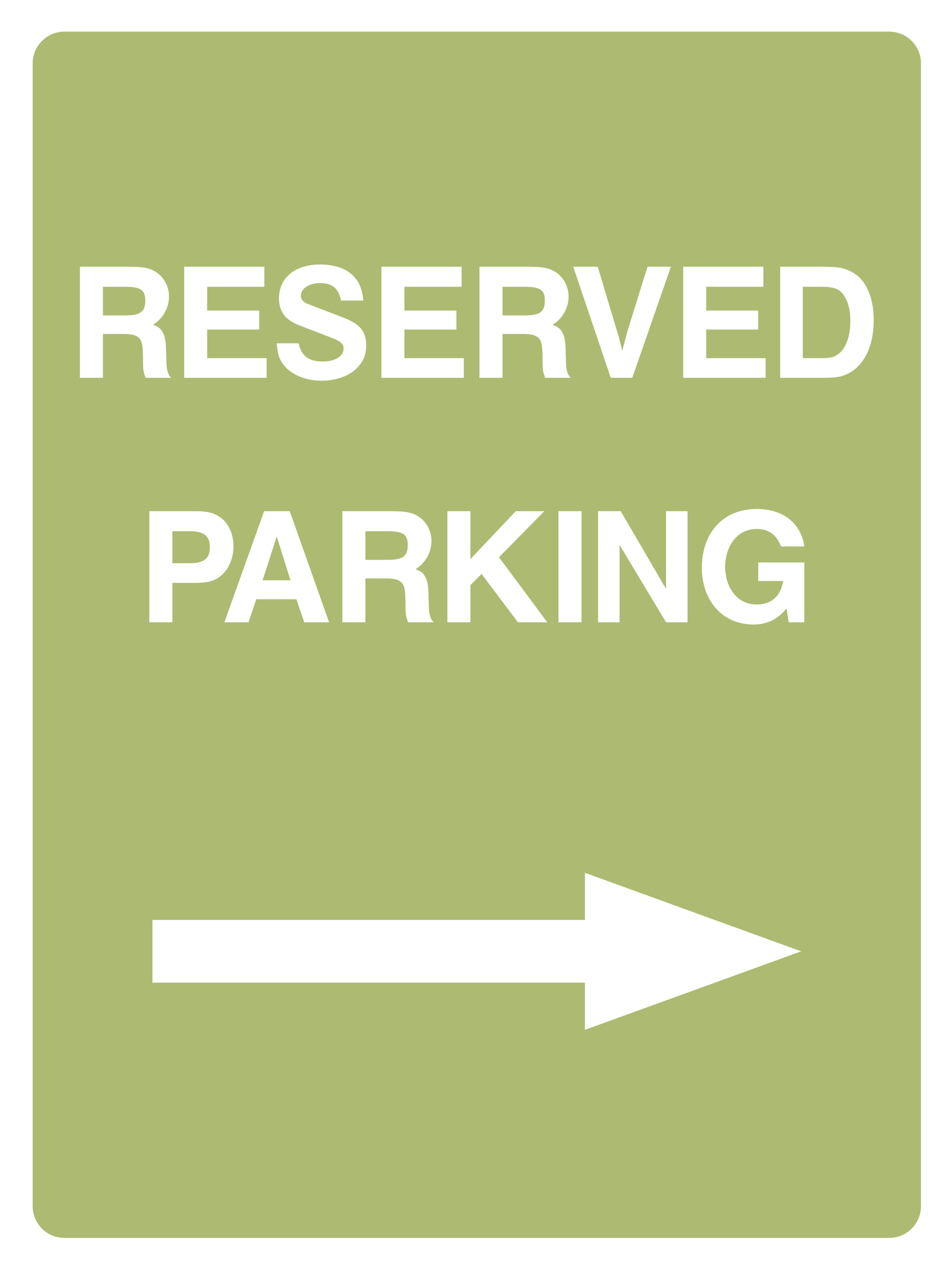 Reserved parking (Right Arrow) Sign - Safe Signs