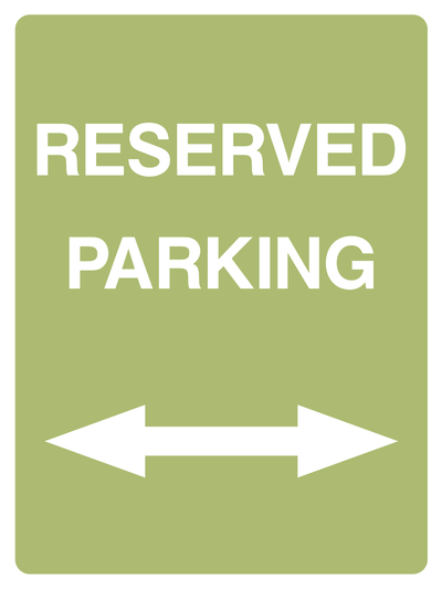 Reserved parking (Left & Right Arrow) Sign - Safe Signs