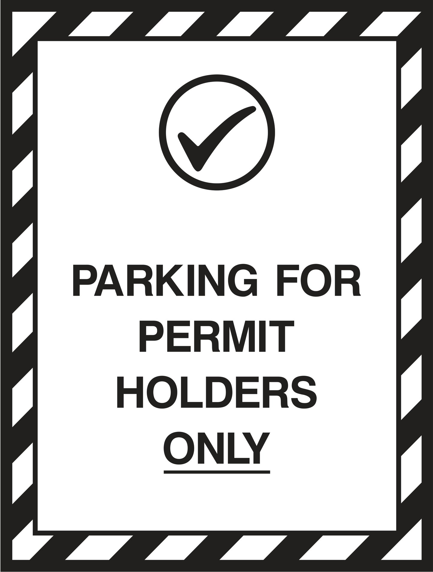 Parking for permit holders only Sign - Safe Signs