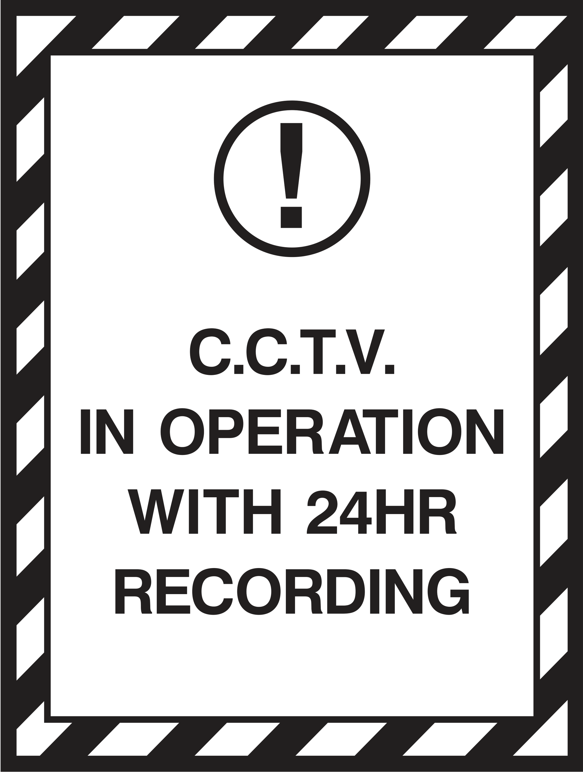 CCTV in operation with 24hr recording Sign - Safe Signs