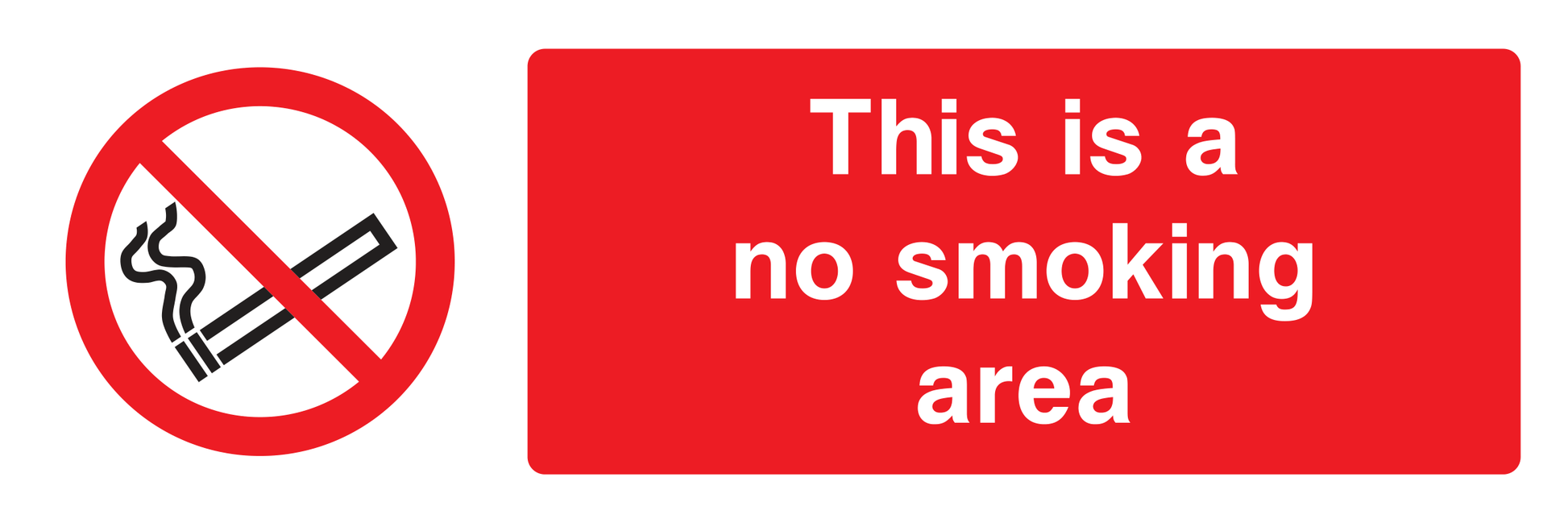 This is a no smoking area Sign - Safe Signs