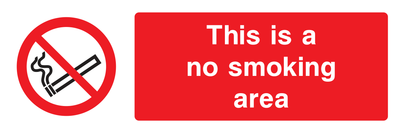 This is a no smoking area Sign - Safe Signs