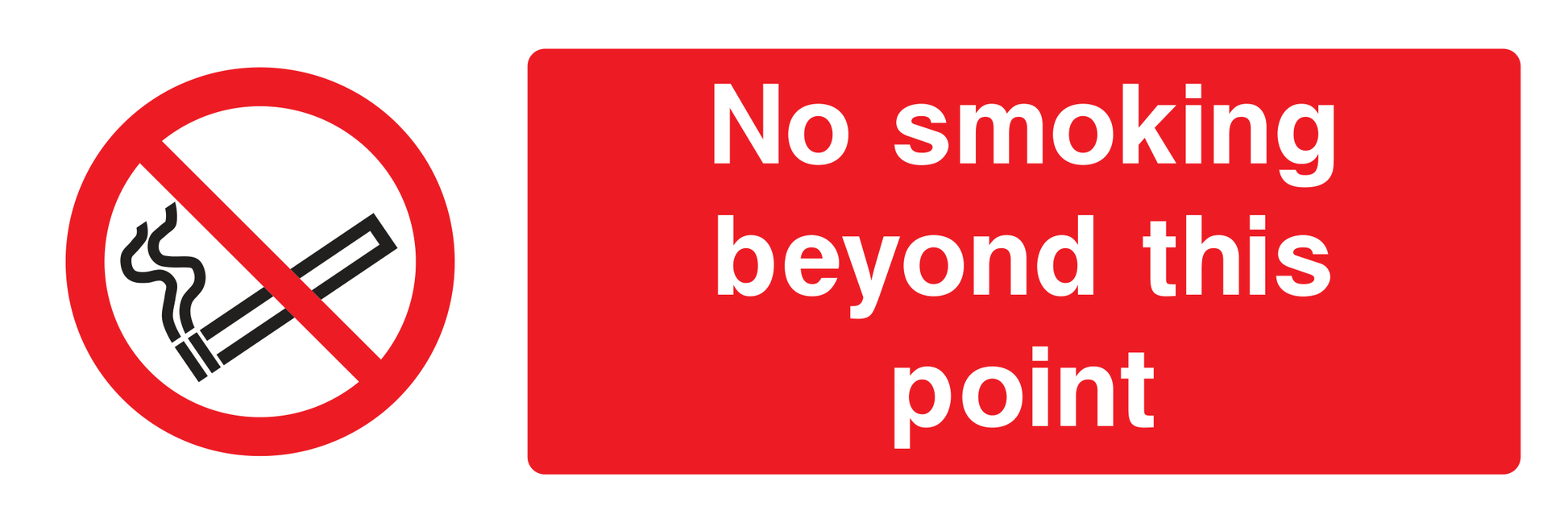 No smoking beyond this point Sign - Safe Signs