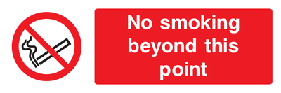 No smoking beyond this point Sign - Safe Signs