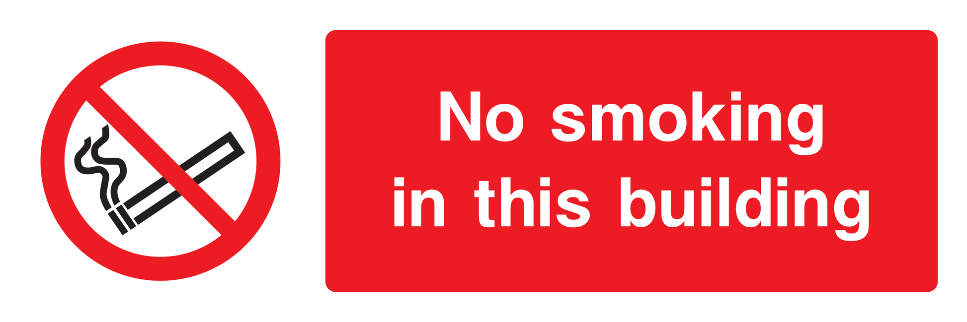 No smoking in this building Sign - Safe Signs