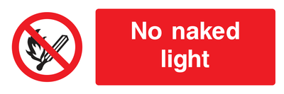 No naked light Sign - Safe Signs