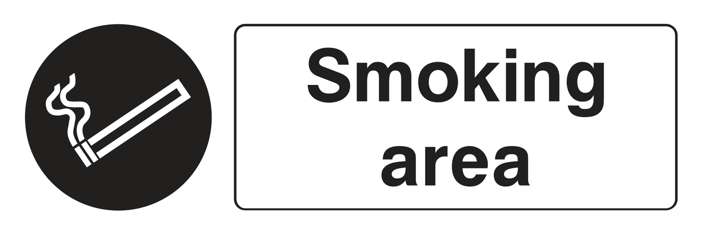 Smoking area Sign - Safe Signs