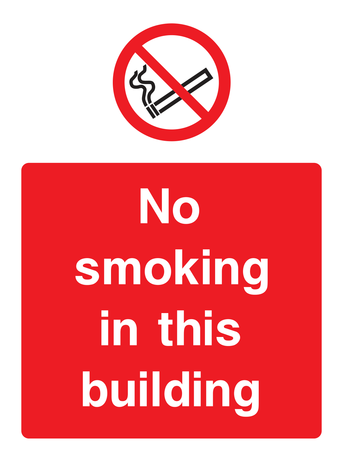 No smoking in this building Sign - Safe Signs