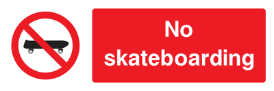 No skateboarding Sign - Safe Signs