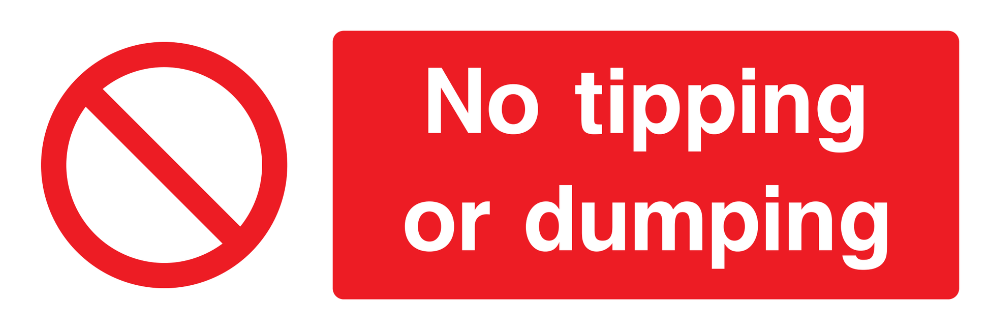 No tipping or dumping Sign - Safe Signs