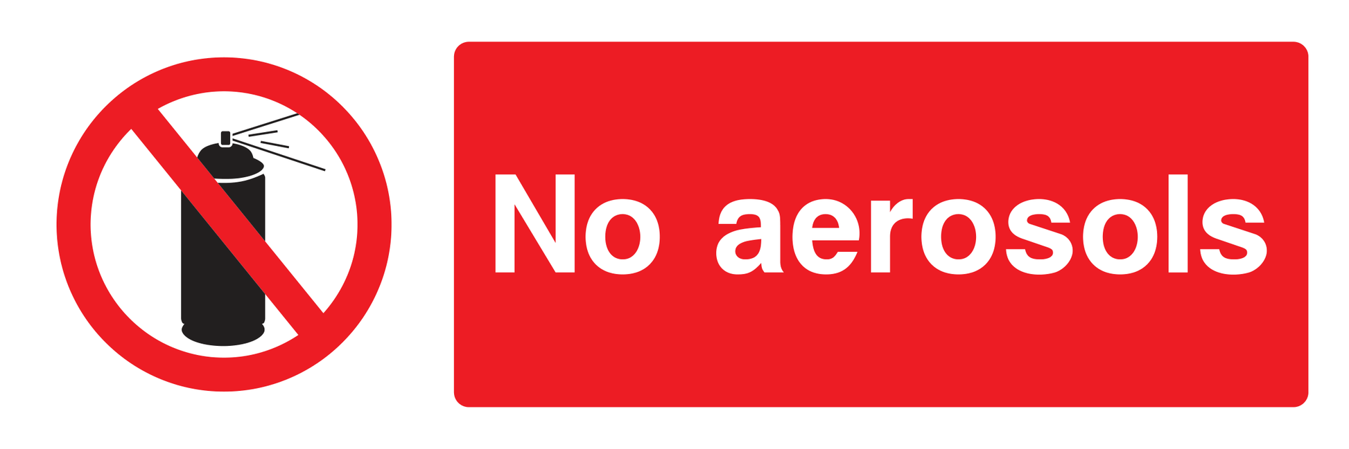 No aerosols Sign - Safe Signs