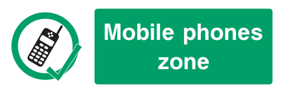 Mobile phones zone Sign - Safe Signs