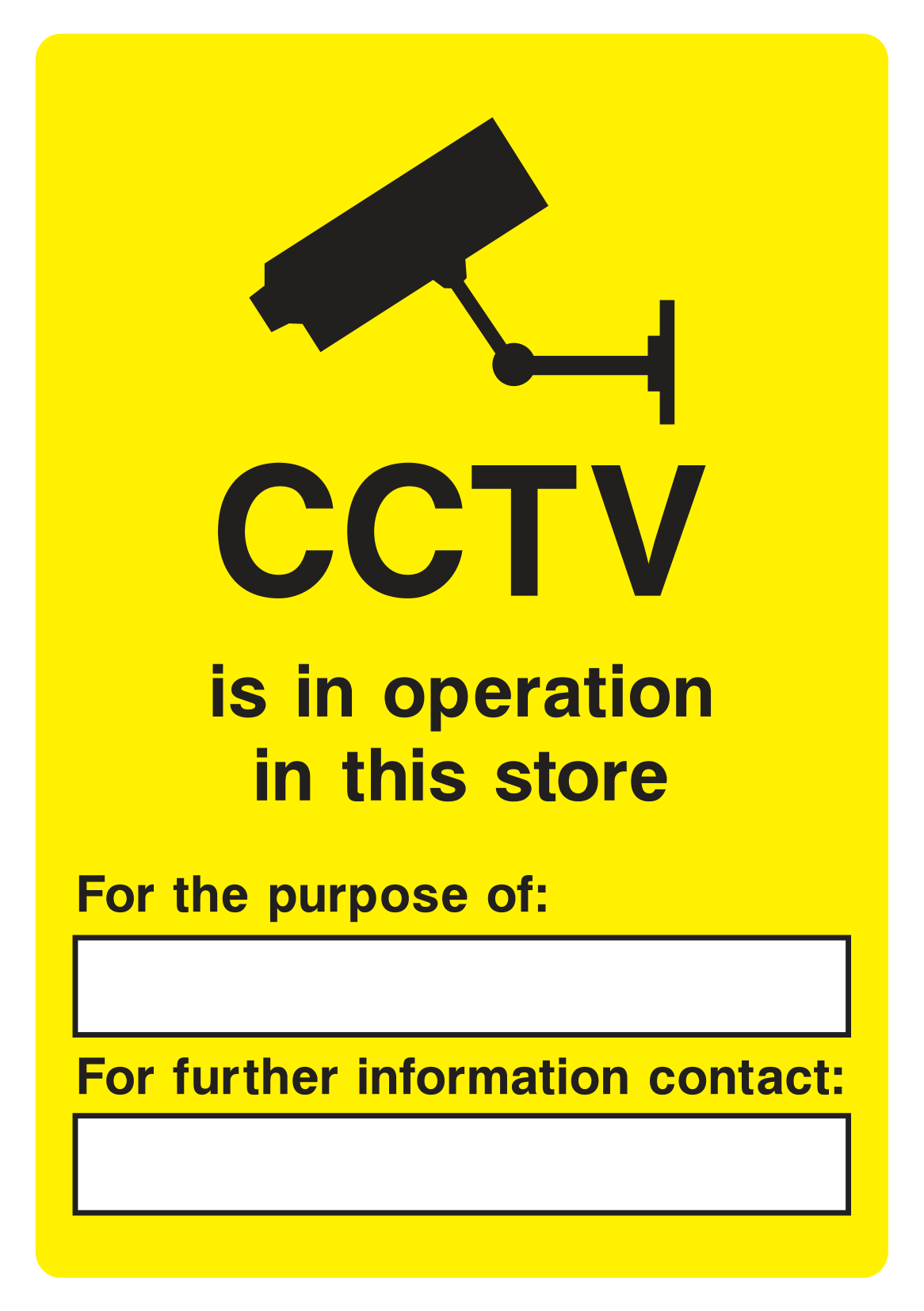 CCTV is in operation in this store Sign - Safe Signs