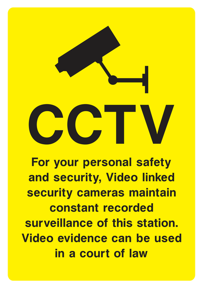 CCTV For your personal safety and security, Video linked security cameras Sign - Safe Signs