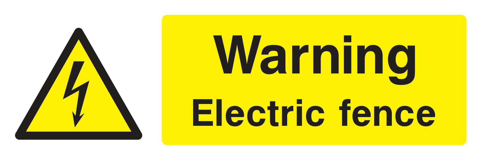 Warning. Electric fence Sign - Safe Signs