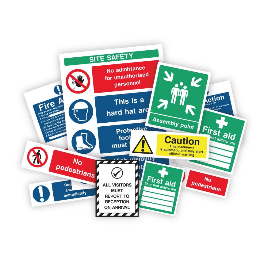 Site Safety Signage Silver Bundle - Safe Signs
