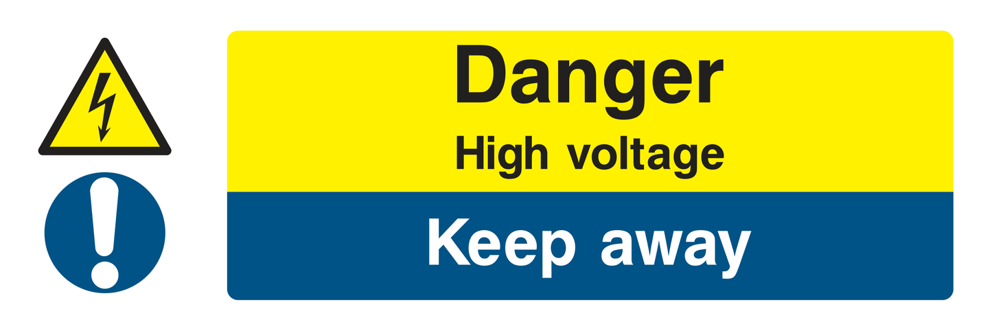 Danger High Voltage Keep Away Sign - Safe Signs