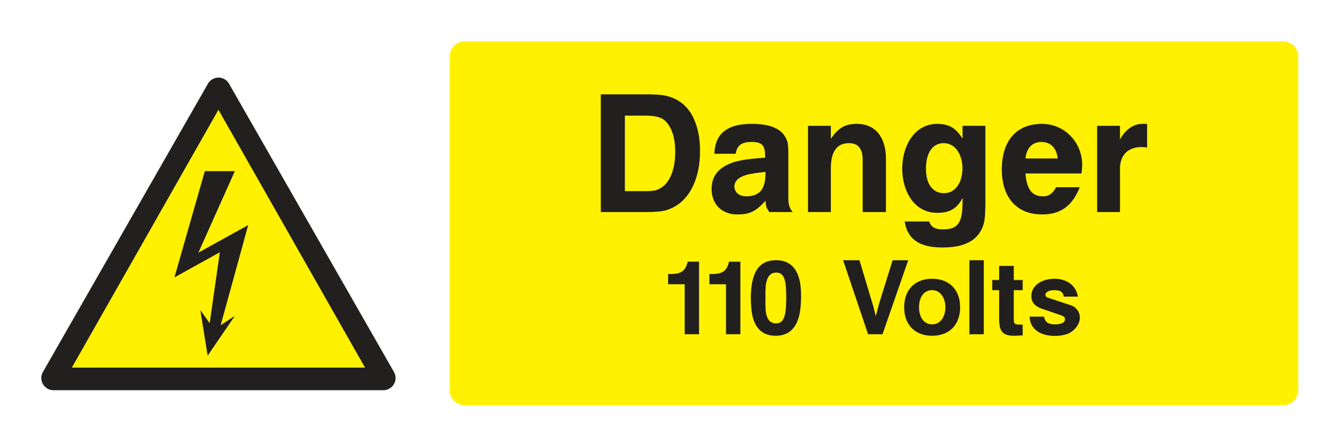 Danger 110 Volts Sign - Safe Signs