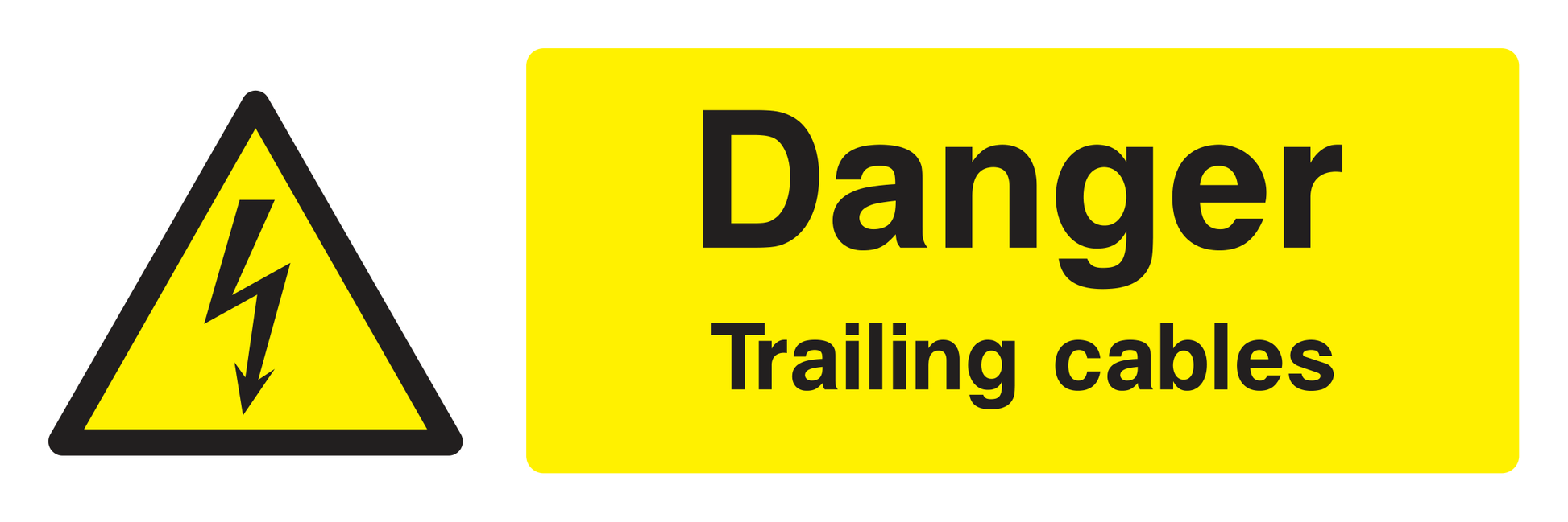 Danger Trailing Cables Sign - Safe Signs