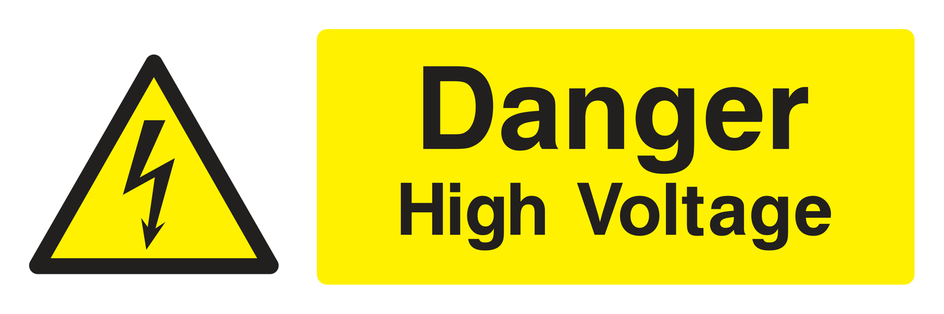 Danger High Voltage Sign - Safe Signs