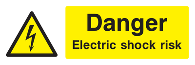 Danger Electric Shock Risk Sign - Safe Signs