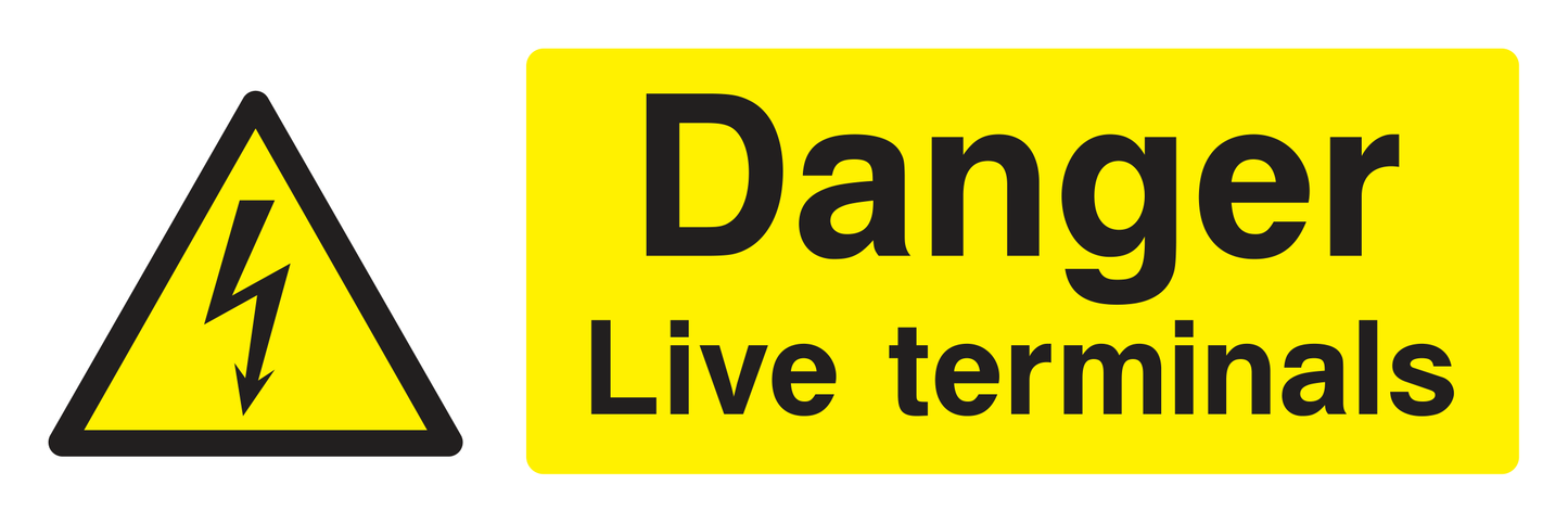 Danger Live Terminals Sign - Safe Signs