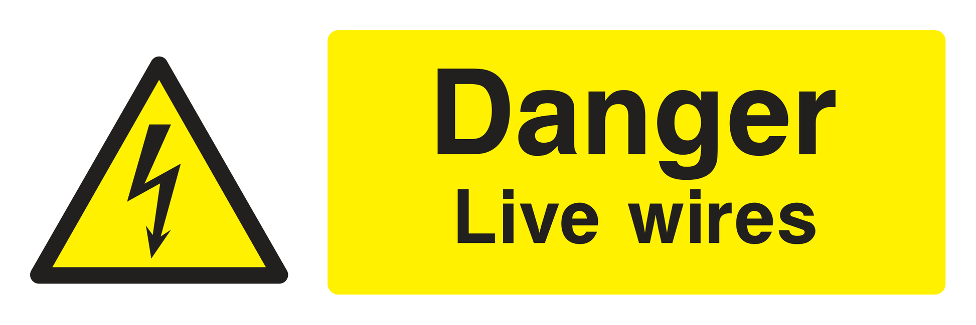 Danger Live Wires Sign - Safe Signs