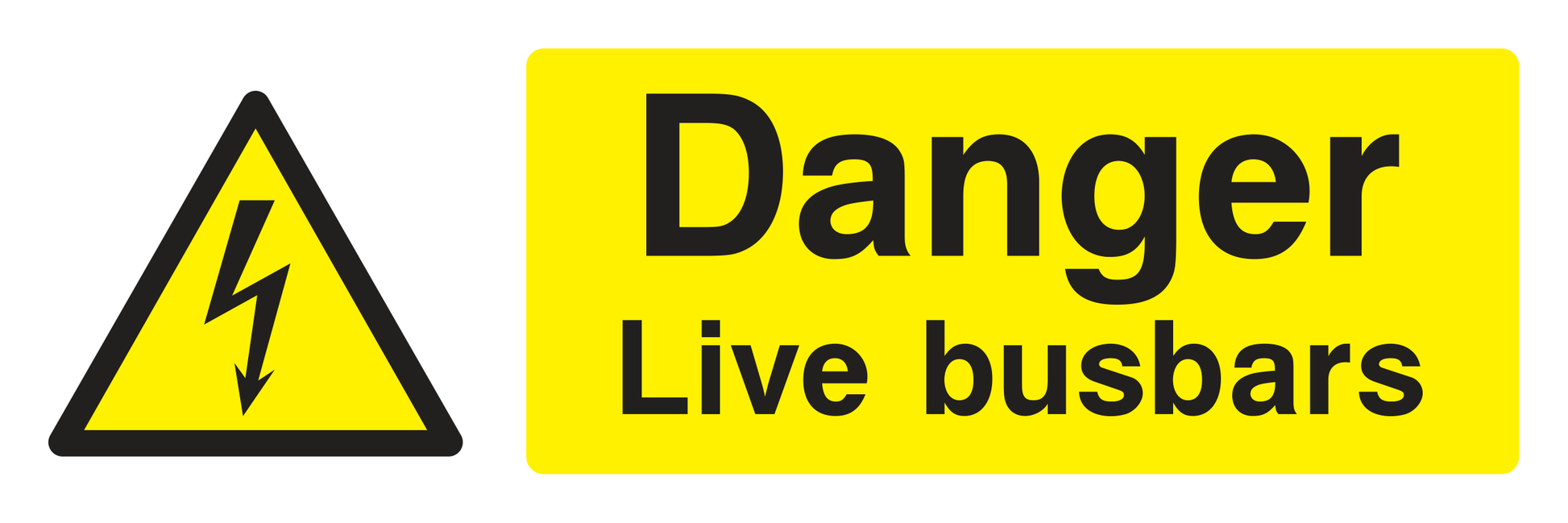 Danger Live Busbars Sign - Safe Signs