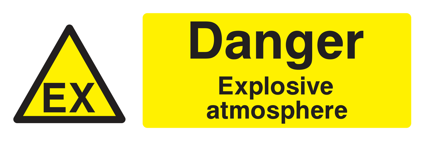 Danger Explosive Atmosphere Sign - Safe Signs