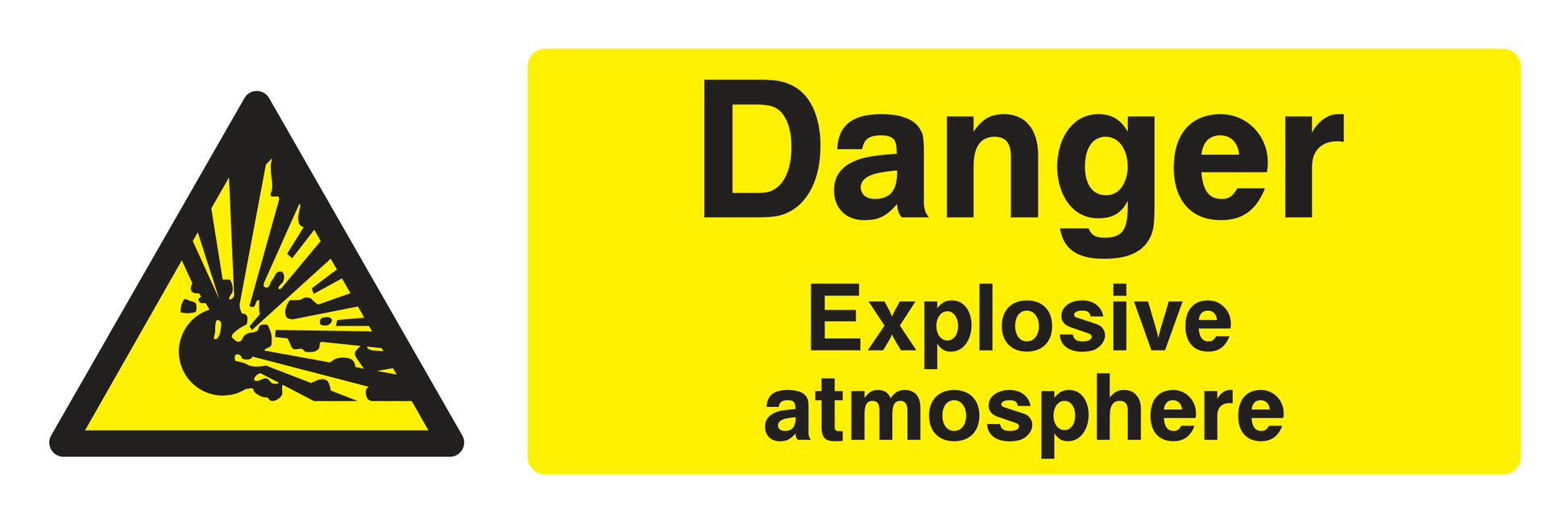 Danger Explosive Atmosphere Sign - Safe Signs