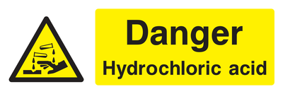 Danger Hydrochloric Acid Sign - Safe Signs