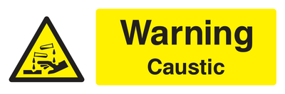 Warning Caustic Sign - Safe Signs