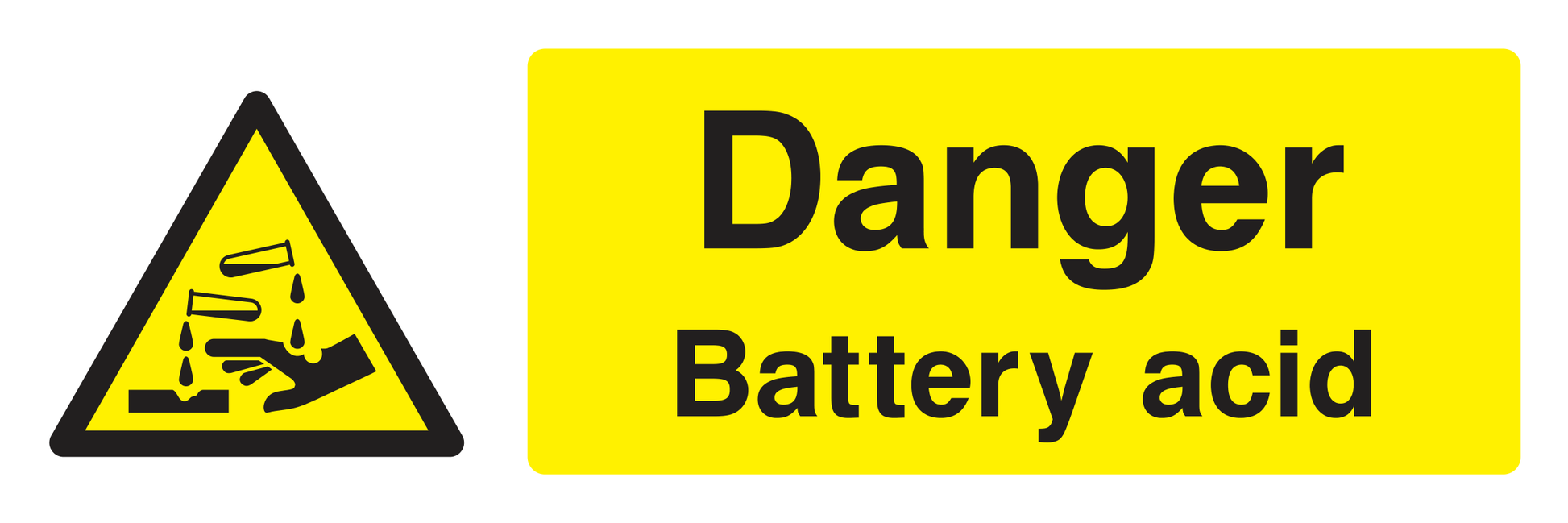 Danger Battery Acid Sign - Safe Signs