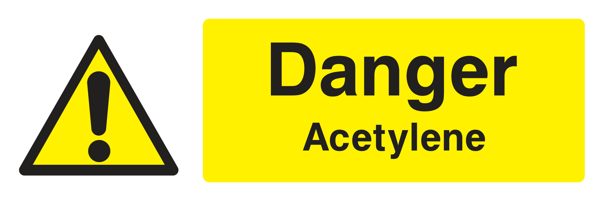 Danger Acetylene Sign - Safe Signs