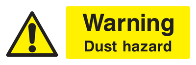 Warning Dust Hazard Sign - Safe Signs