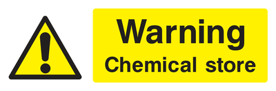 Warning Chemical Store Sign - Safe Signs