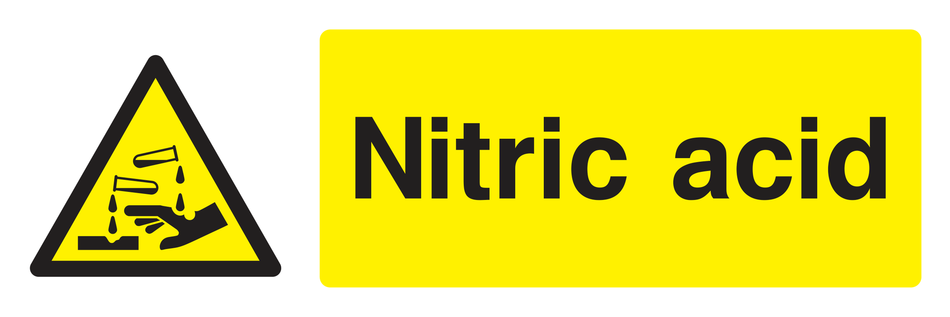 Nitric Acid Sign - Safe Signs