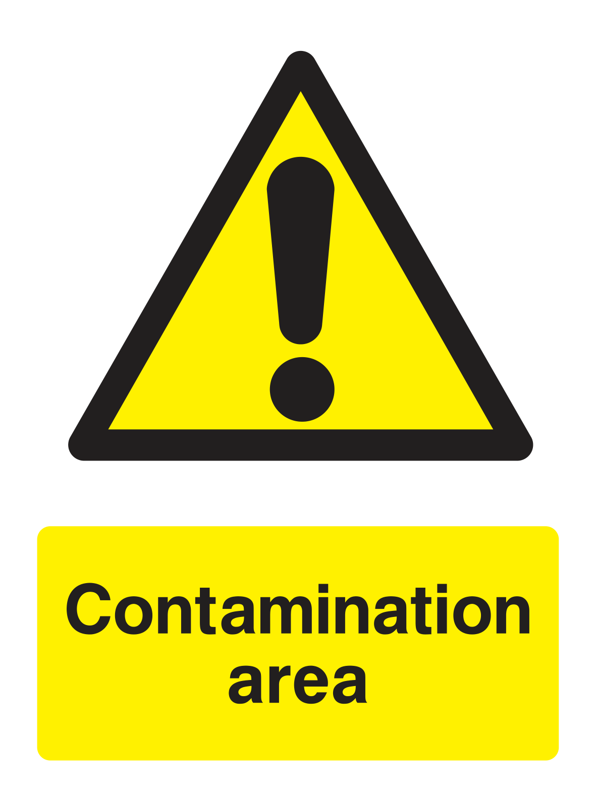 Contamination Area Sign - Safe Signs