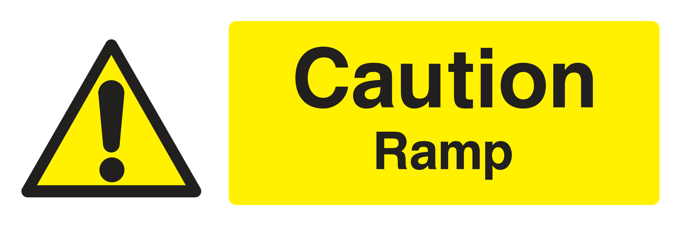 Brake Ramp Free Signs Caution Ramp Sign Landscape by Safe Signs