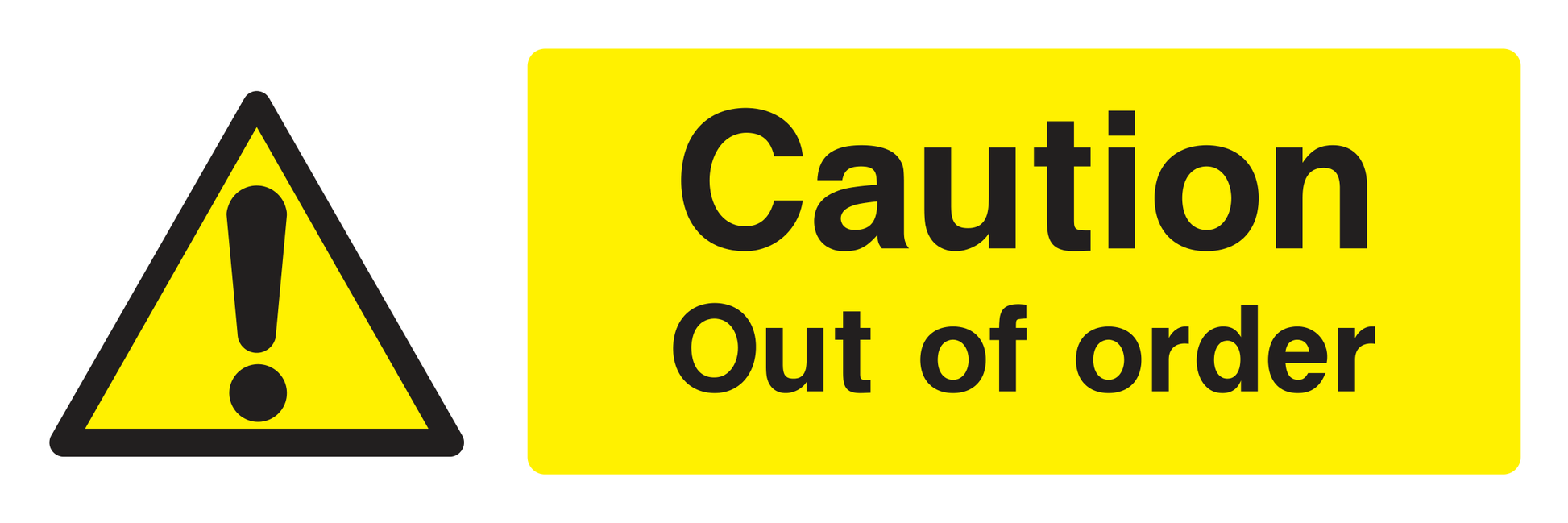 Caution Out Of Order Sign - Safe Signs