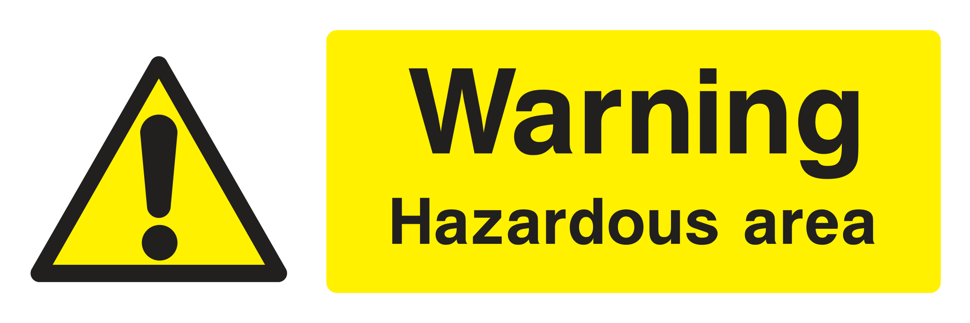 Warning Hazardous Area Sign - Safe Signs